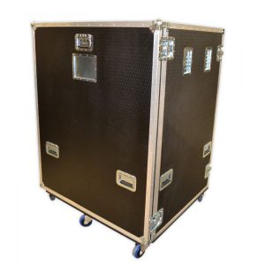 28U Double Bay Shock Mount Rack Case 900mm Deep