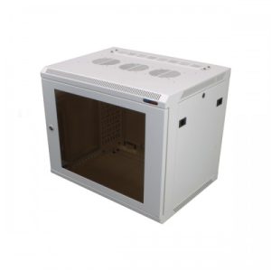 R6618W-M6 White 18U Wall Mount Rack Cabinet Polycarbonate Door