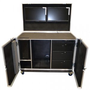 DIT workstation to hold Dual iiyama Prolite E2483HS Monitors in the lid.