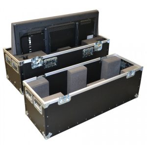 Double Samsung Plasma Monitors ME46C 46 Inch Flight Case